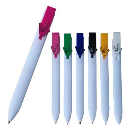 China Marker Advertising Pen Most Popular Promotional Plastic Flat Ball Pen With Logo for sale