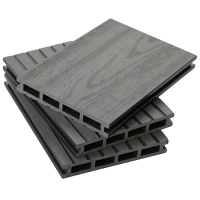 China Cheap price uv resistant anti aging cavity profile embossed outdoor plastic composite wood wpc patio eco decking flooring carefree for sale