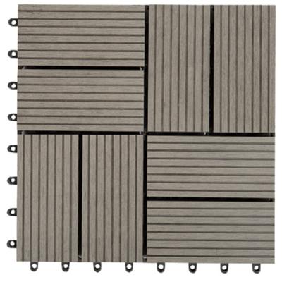 China Wood interlocking click deck low maintenance selection wpc premium plastic waterproof UV resistant grid tiles for sale