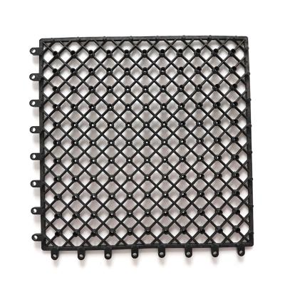 China Wholesale WPC Tile Snap In Easy Click Lock Recycled Plastic Grid Interlocking Paving Base For Composite Wood Plastic Wpc Deck Tiles for sale