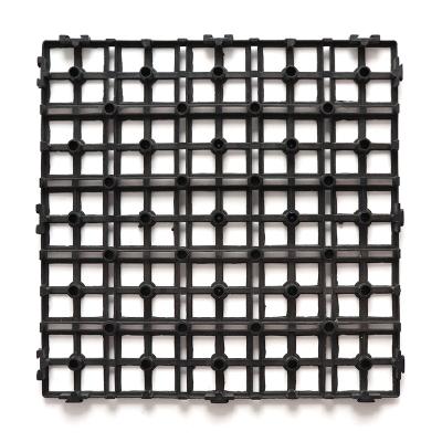 China WPC Tile Recycled Plastic Grid Interlocking Snap-in Easy Click Lock Paving Basement For Composite Wood Plastic Wpc Deck Tiles for sale