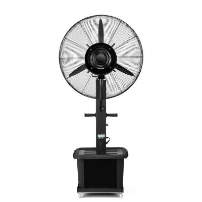 China Commercial Industrial Mist Fan Air Cooler Mist Fan Large Cooler Fan Water Sprayer Outdoor High Pressure Heavy Duty Pedestal Tank Mist Fan for sale