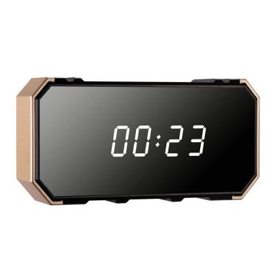 China Night Vision 1600mah Baterry 128GB 4K Video Mirror Glass Wifi Spy Alarm Desk Clock Vandal Proof Max Camera for sale