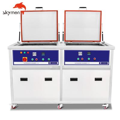 China Twin tank 28khz ultrasonic cleaner for aircrafts parts marine engine fuel systems pump parts with clean and dry tank for sale