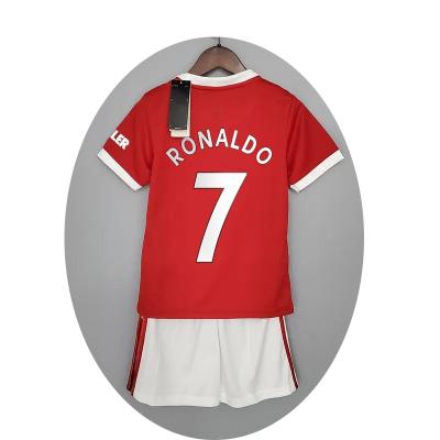 China Cheap Quick-drying boy jersey soccer sublimation printing ronaldo soccer jersey wear for soccer club man soccer kit jersey set ronaldo for sale