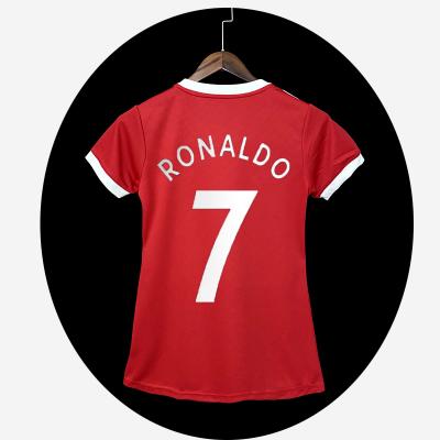 China 2022 hot sale Quick-drying new ladies soccer wear Ronaldo soccer football club uniform singlet 7# singlets for women for sale