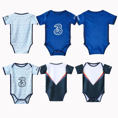 China Hot Selling Summer Football Tank Top Baby Soccer Sports Tank Top Jumpsuits Kids Clothes 100% Cotton Short Sleeve Baby Romper for sale