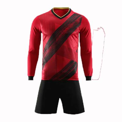 China Quick-drying latest season belgium soccer club menswear menswear soccer full sleeve jerseys kids sublimated for sale