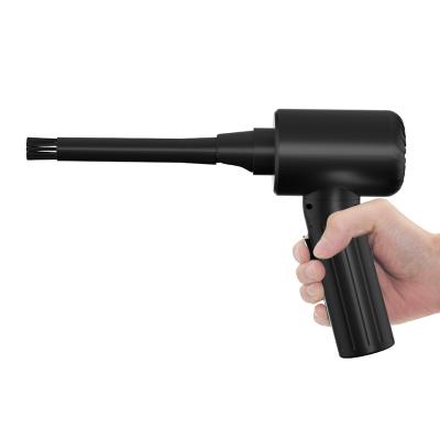 China 2022 Hot Selling Black Air Duster Blowing Duster With Motor Factory Wholesale Price Mini Dust Cleaner Brushless Folding Portable Design for sale