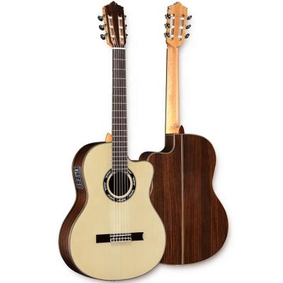 China Fusion Fir Engleman Grade AA Guitar Professional Solid Classical Cutaway Solid Classical Thin Body Electro Acoustic Guitar for sale