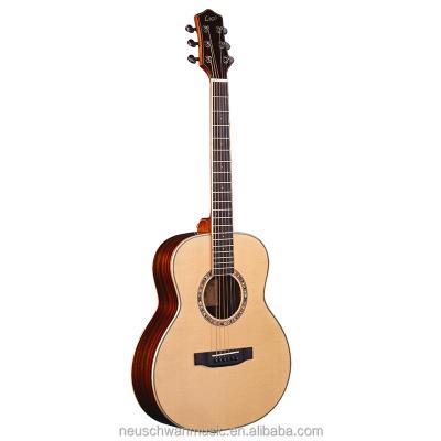 China Lead Solid Cedar Acoustic Guitar OEM Top Indian Rosewood Solid Fir Acoustic Guitar Travel Guitar 38 Inch for sale