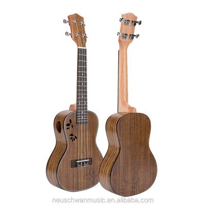 China Special Walnut Flower Design All Walnut Ukulele 21 Inch Concert Ukulele NUS-05OB for sale