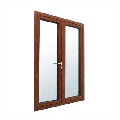 China Thermal insulation environmental protection European aluminum clad wooden profiles glass sliding door with imported special hardware accessories for sale