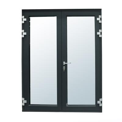 China Heat insulation corrosion resistance aluminum wood folding tempered exterior glass door with imported special hardware accessories for sale