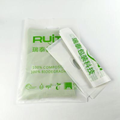 China Biodegradable Logo Frosted Biodegradable Die Cut Custom Printed Plastic Shopping Bag With Handle for sale