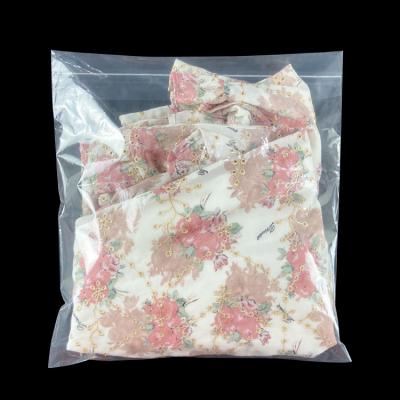 China Wholesale Moisture Proof Pe Bag Recycling Clear Poly Plastic Bag Clothing Bags With Adhesive Tape for sale