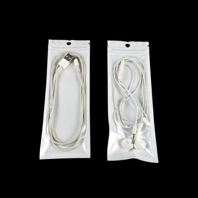 China Customized Small USB Line Moisture-proof Brand 7x20 Cable Accessories Packing Gift Plastic Bags for sale