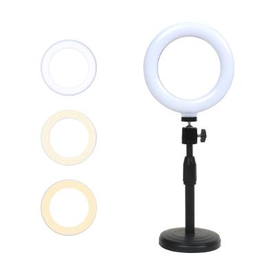 China Mini JiYi Professional Live Makeup Photographic Lighting Led Ring Light 6 Inch For Photographer for sale