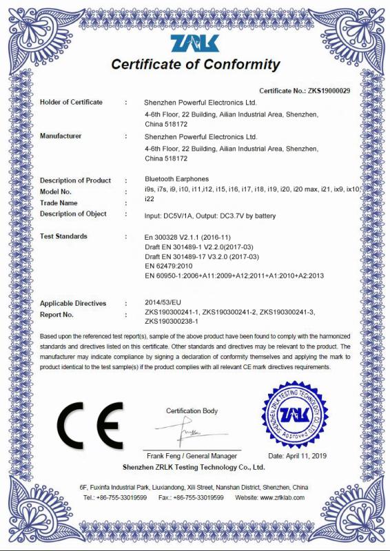 CE - Shenzhen MCL Industry Limited