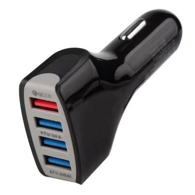 China Universal QC3.0 Fast Car Charger USB 12V Car Charger 4 Fast Quick Car Charger QC 3.0 Left Car Phone Charger With Package For Mobile Phone Cell Phones for sale