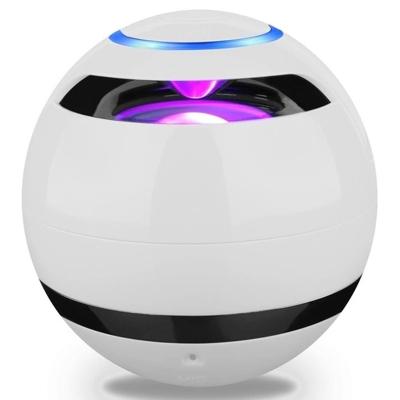 China Ball A18 Wireless Led Portable Mini Super Bass Portable Wireless Speaker Lamp BT Speakers With Microphone White for sale