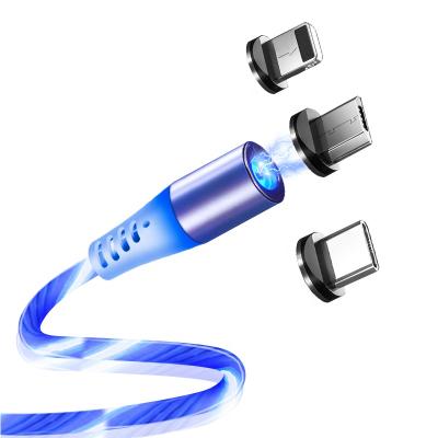 China Mobile Phone Led Magnetic Charging Cable Usb Magnet Charger Cord USB Cable Magnetic Charger For Smartphone for sale