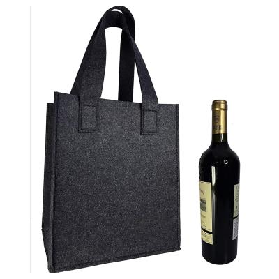 China Recyclable Tote Reusable Grocery Bags 6 Bottle Wine Carrier for Travel Camping and Picnic Wine Lover Perfect Gift for sale