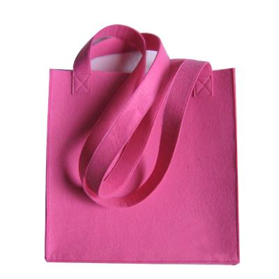 China Fashion Long Shoulder Strip Felt Reusable Bag Eco - Friendly Grocery Felt Shopping Bags for sale