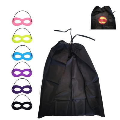 China Kids Superhero Masks and Felt Cape Cosplay Cape with Half Masks for Kids Cosplay Party Dress up for sale