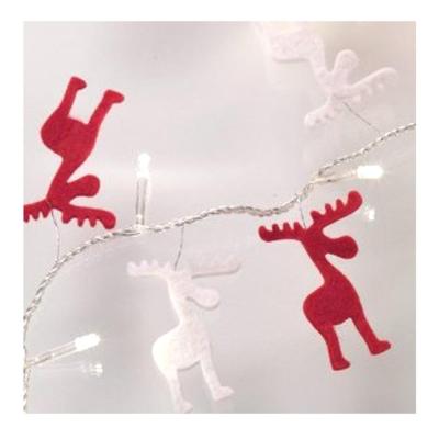 China Set 10pcs Felt Felt Deer Shaped Garland Decoration Christmas Lighting for sale