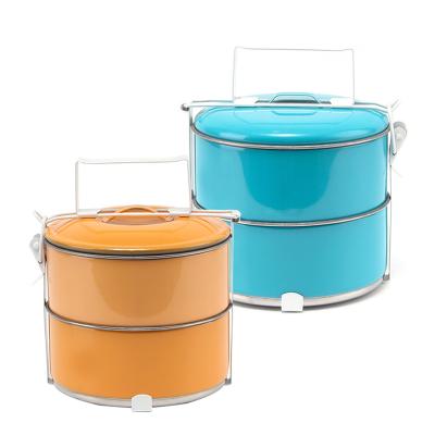 China High Quality Viable Metal Bento Lunch Box Wholesale from Indian Tiffin 14/16/18 cm for sale