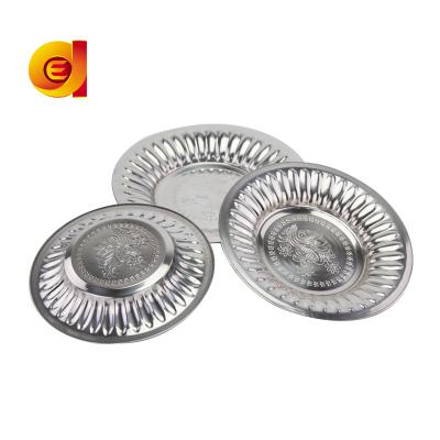 China 410 Stainless Steel Sunflower Pattern Dried Fruit / Sustainable Dish / Dish / Nut Tray for sale