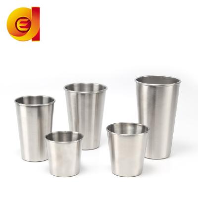 China 304 Sustainable Single Layer Stainless Steel Cup Stainless Steel Beer Cup Drinking Mugs for sale