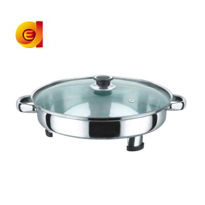 China Wholesale 410 Stainless Steel Restaurant Buffet Serving Round Glass Lid Chafing Stove for sale