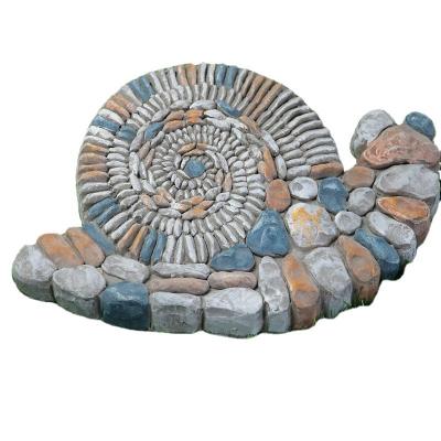 China Outdoor creative stone minimalist cement snail stepping garden decoration for sale