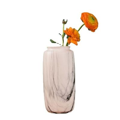 China Minimalist border special for ceramic crafts home decoration handmade original brushed vase of new Chinese ornaments flowers for sale