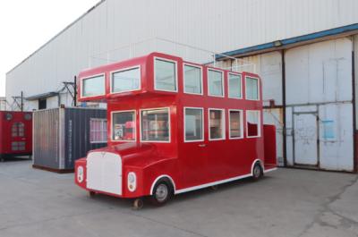 China Locking Mechanism Yes Two-story Mobile Dining Cart for Street Food Events for sale