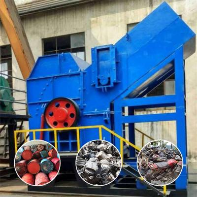 China 3200KG metaalschroot Recycling met autocarrosserie blikken Schrobbeermachine Hammer Mill Crusher Te koop