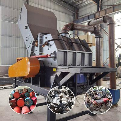 China 220V schroot metaal hamer molen crusher aluminium ijzer staal verf emmer blikken Shredder Te koop