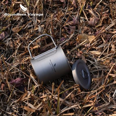 China Outdoor Cup Lightweight Unlimited Portable Collapsible Handle Water Camping 200ml Picnic Travel Mug Titanium Cup for sale