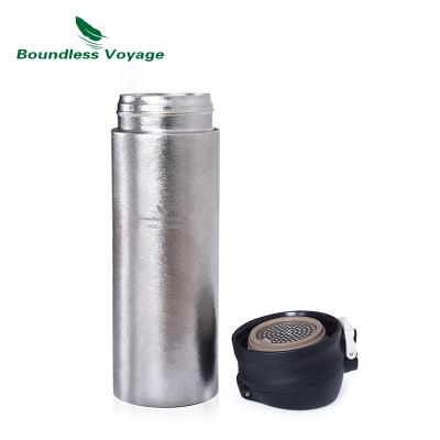 China Eco-friendly Pure Titanium Wall Insulated Tumbler Unlimited Stocked Travel Vacuum Flask Double Bottle Water Kettle Bottle for sale