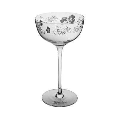 China Custom White Country Crystal Champagne Coupe Goblet Glass With Logo for sale