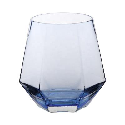 China Wholesale Viable Solid Colored Crystal Glass Shot Glass Hexagon Whiskey Glass for sale