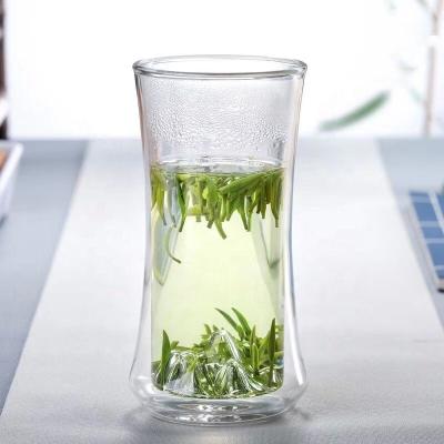 China Traditional Chinese Double Wall Ball Glass Water Bottle Creative Borosilicate Glass Top With Mountain Shape Drinking Water Bottom Glass Set for sale