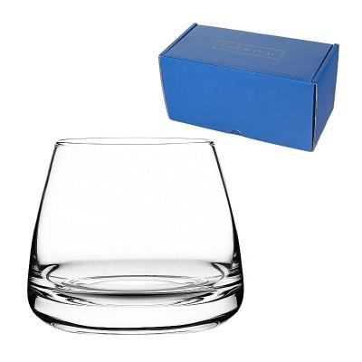 China No Set of 2 11oz Crystal Transparent Luxury Color Box Lead Free Handmade Packed Tumbler Glass Whiskey Set for sale