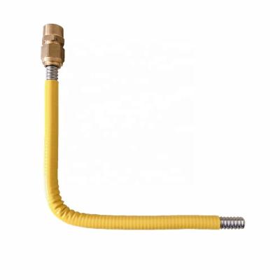 China PE Surface Layer Flexible Yellow Metallic Gas Hose for sale