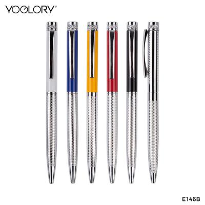 China OEM printing color metal slim ballpoint pen with logo custom ballpoint pen for pen shop for sale