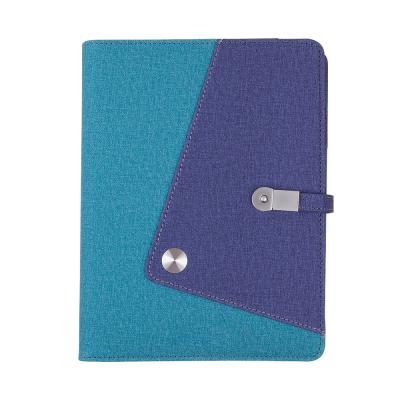 China A5 Spiral PU Leather Premium Dairy With USB Lock 6 Rings Loose Leaf Spiral Notebook Can Customize Size A4 A6 Or LOGO for sale