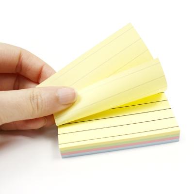 China Self Adhesive Planning Notes Multicolored Sticky Notes With Lines Lined Sticky for sale