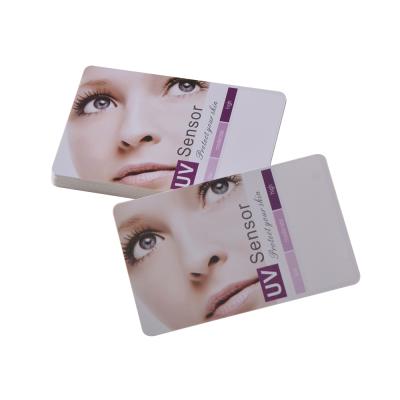 China Eco - Friendly Color Changing Photochromic Plastic UV Card For Skin for sale